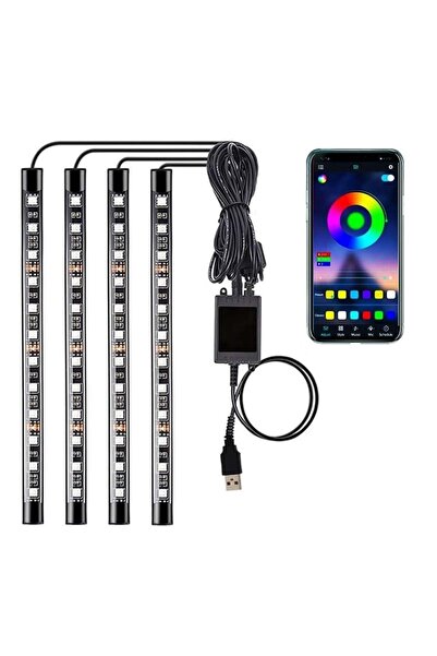 TECHSTAR Ταινίες LED αυτοκινήτου Techstar®, πολύχρωμες, RGB, 12 LED x 4 ταινί...
