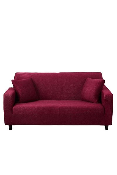 huitich Double Seat Elastic Sofa Cover Red 145x185 cm