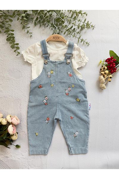 Minim Floral Salopet Girl Set
