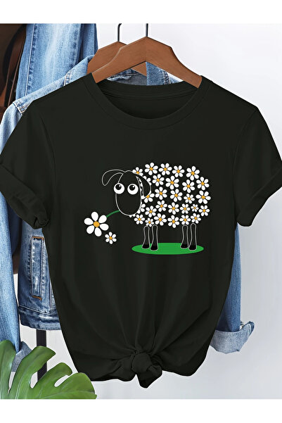 MAGORS تي شيرت قطني بأكمام قصيرة مطبوع عليه Sweet KUZU للنساء والأطفال