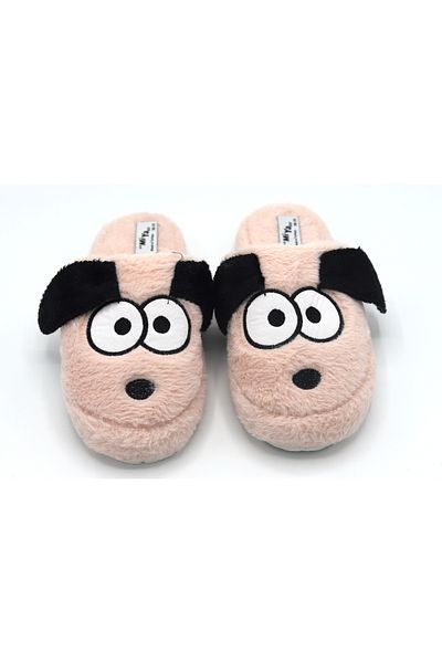BYRAMSE Dog Figured No Sound Light Sole Plush House Slippers