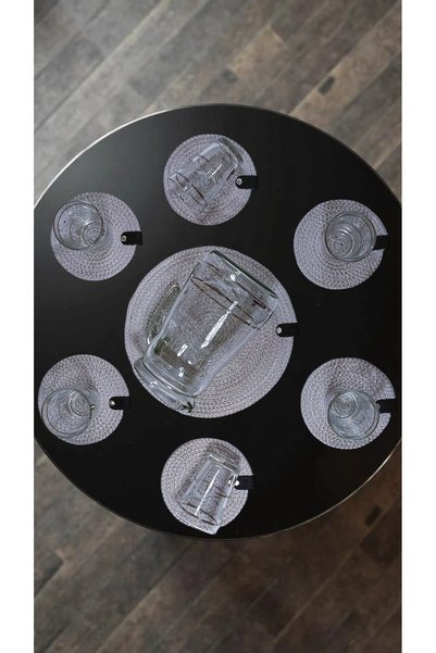trendtrade Nihale Coasters Set of 6 Pieces Cream Color