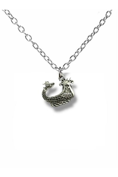 Herşey Nota Queen of Wisdom – Unisex Necklace with Shahmeran Figure (60 cm Chain)