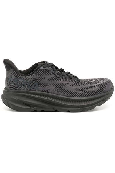 hoka One One Clifton 9 Triple Black – Unisex Running Sneakers with EVA Midsole and Knitted Upper