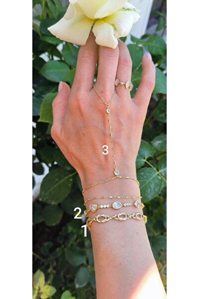 xUPING 1 Nolu Altın Kaplama Düğüm Model Bileklik Kararmaz 14K Rengindedir 17 ...