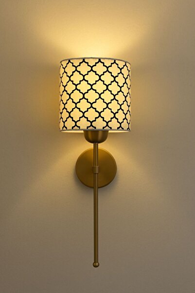 retro home design Eskitme Pilli Aplik Baskı Kumaş Abajur Tak Çalıştır Aplik Salon Yatak Odası