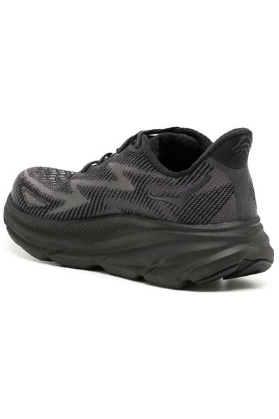 hoka One One Clifton 9 Triple Black – Unisex Running Sneakers with EVA Midsole and Knitted Upper