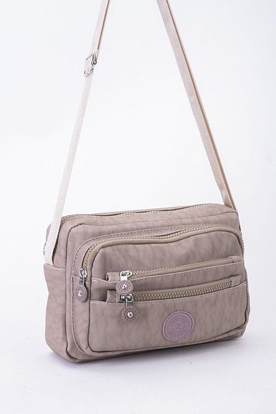 MAMIN Women's 5 Zippered Multi-Eye Functional Shoulder and Crossbody Bag
