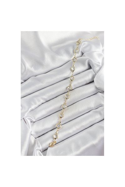 Skygo Brass Gold Color Zircon Stone Women's Bracelet - Tj-Bb7045