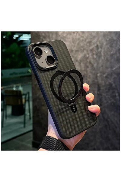 Zebana Apple iPhone 13 Uyumlu Kılıf Zebana Best Karbon Fiber Kılıf (Kablosuz ...