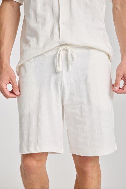 Store Men's 100% Cotton V-Neck Shirt and Lace-Up Shorts Set - Stylish Sports Casual Combination