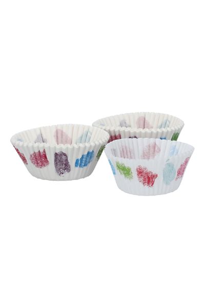 Chef Craft 50-Piece Thumb Print Baking Cup Multicolor