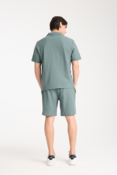 Store Men's Cotton Shorts and Shirt Set - Comfortable and Soft 100% Cotton Fabric, Summer and Daily Use Set