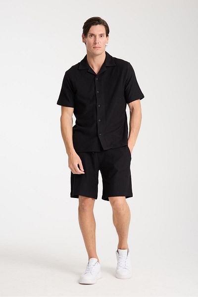 Store Men's 100% Cotton Shorts and Short Sleeve Polo Shirt Set - Comfortable and Stylish Summer