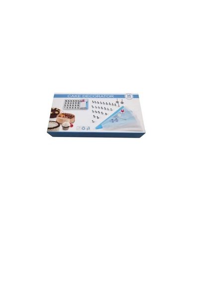 Generic 2 pieces of decorating bags and nozzles (bubbles) used to create different shapes and designs for cakes. Consists of 24 pieces.