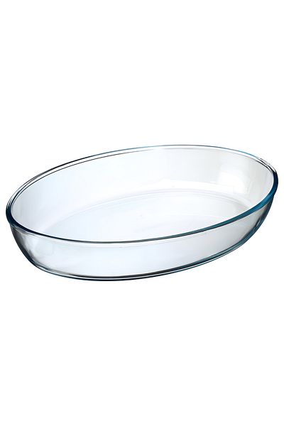 5FIVE Smart Elegant Design Oval Glass Baking Dish Clear 35 x 25cm