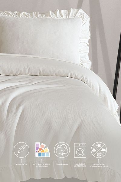 Elart Lily Bed Set (200X220 cm) Cream