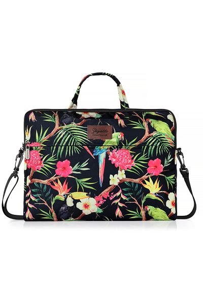 zagatto Geantă laptop pentru femei, 15,6”, multicoloră, impermeabilă, design 2 în 1, se transformă în husă, ZG641