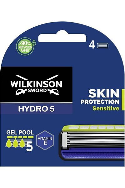 Wilkinson Set of 4 razor blades, Wilkinson, Compatible with Hydro 5