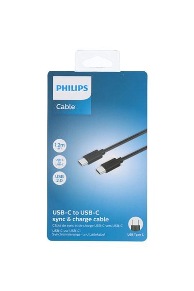 Philips Cablu de încărcare de tip C la tip C, 120 cm, Philips