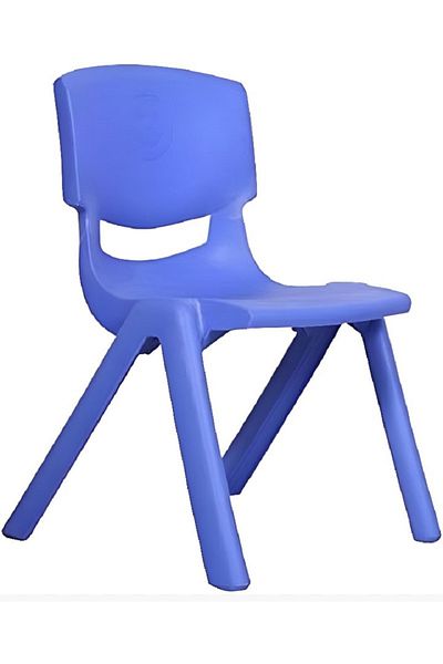 rexa Kids Chair – Blue Plastic Chair for Home & School Use, Lightweight and Durable