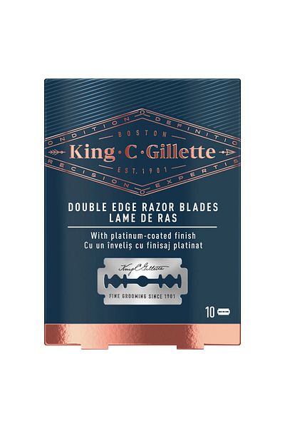 Gillette Lame de ras cu muchie dublă King C. Gillette, 10 buc.