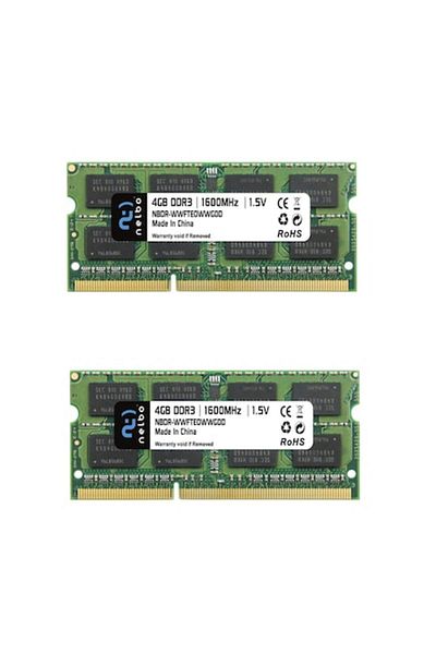 nelbo Set memorie RAM 8 GB (2x4 GB) sodimm DDR3, 1600 MHz, Nelbo, dual channel, pentru laptop