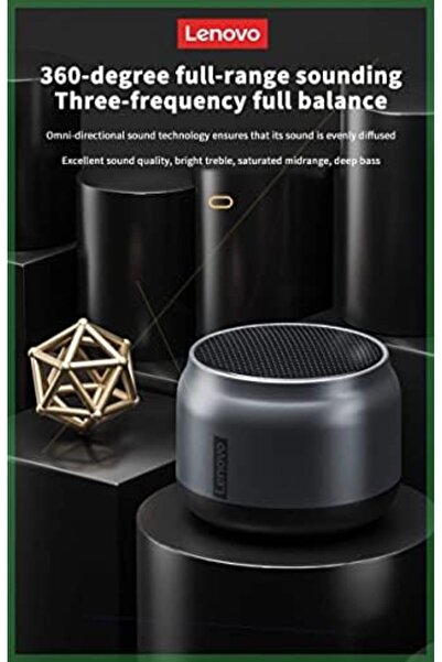 LENOVO K3 Thinkplus Portable Bluetooth Speaker, Mini Wireless Speaker with Loud Stereo, Booming Bass