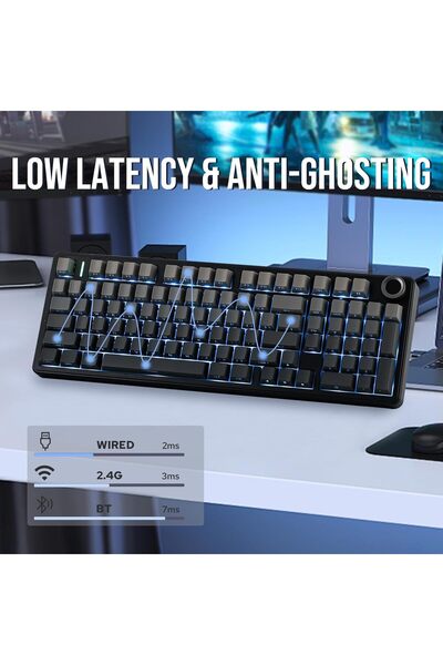 Epomaker لوحة مفاتيح الألعاب اللاسلكية X AULA F99 PRO (أسود متدرج)