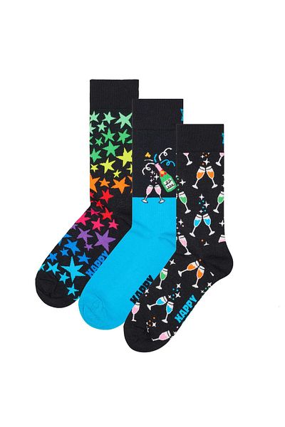 Happy Socks 3er Pack Unisex Socken - Geschenkbox, gemischte Farben