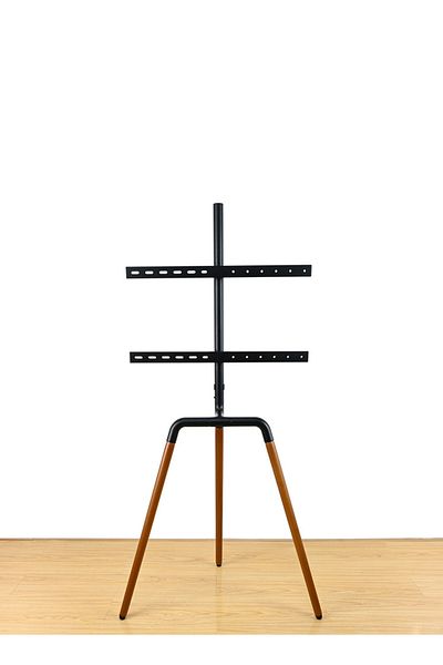 FlashHawk Easel TV Stand for 45-65 Inch Screens, Portable Swivel Tripod TV Stand with Wooden Tray