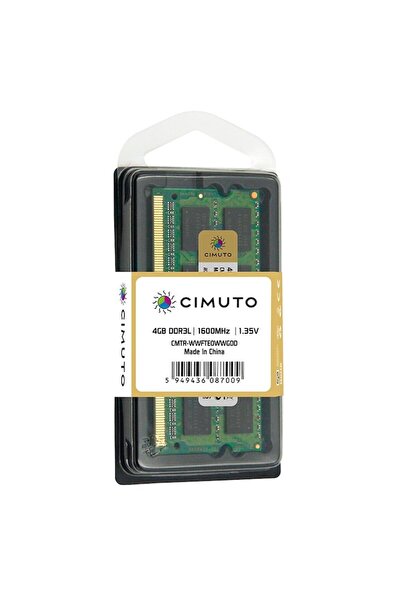 CIMUTO RAM memory 4 GB sodimm DDR3L, 1600 MHz, CIMUTO, for laptop