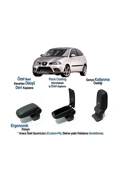 TUNAX OTO For Seat Ibiza 6L Car Specific Armrest Armrest Without Screw 2002 2003 2004 2005 2006 2007 2008