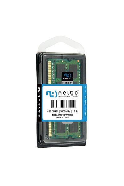 nelbo Memory RAM 4 GB so-dimm DDR3 Low Voltage, 1600 MHz, NELBO, for laptop