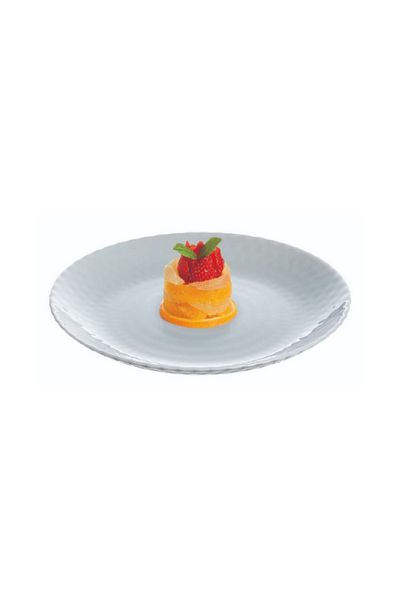 Luminarc Pampille Dishwasher and Microwave Safe Tempered Glass Dessert Plate Light Grey 19cm