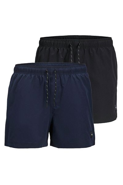 Jack & Jones JACK&JONES Herren Badeshorts 2er Pack - JPSTMAUI JJSWIM SOLID AKM SN, Badehose