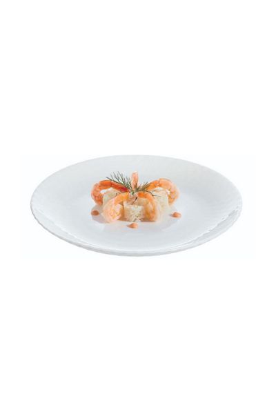 Luminarc Pampille Dishwasher and Microwave Safe Tempered Glass Dessert Plate White 19cm