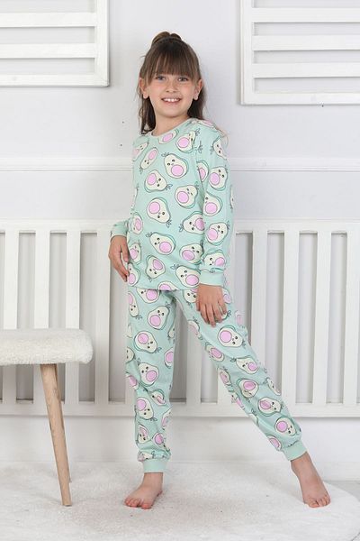 ZUZUNGA Cute Avocado Patterned Girl's Pajama Set