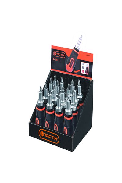Tactix 6-Piece 6 in 1 Ratchet Screwdriver