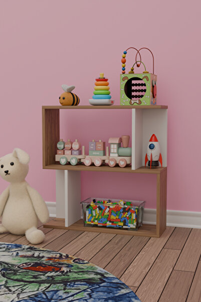Remaks Belek Oyuncak Dolabı Oyuncak Rafı Çocuk Odası Raf Kitaplık Meşe-beyaz