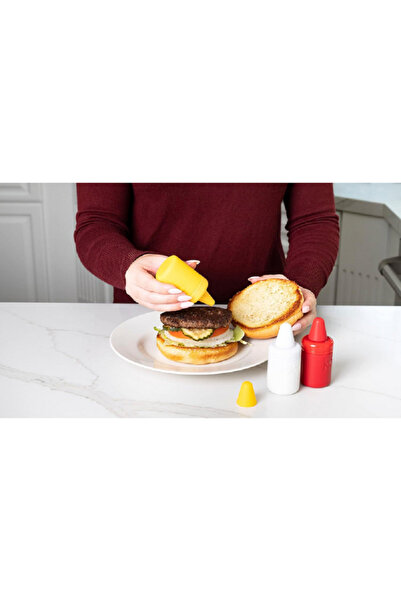 Joie Mini Squeeze BPA-Free Condiment Bottles with Nozzle Caps Assorted Color