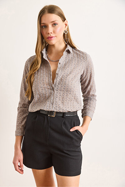 Olalook Women's Smoked Regular Fit Fisto Shirt Gml-19001332