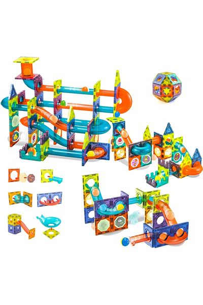 Magnetic Set of 148 magnetic educational and creative building pieces for children, SOLTOY® Magnet Labyrinth