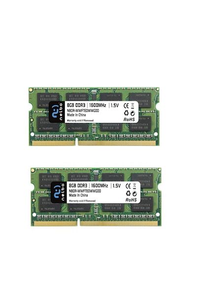 nelbo RAM memory set 16 GB (2x8 GB) SODIMM DDR3, 1600 MHz, Nelbo, dual channel, for laptop