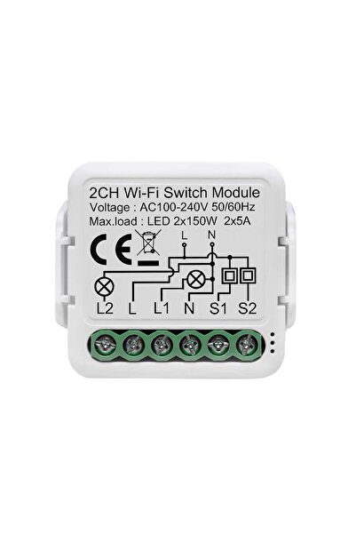 UanTii وحدة مفتاح الإضاءة الذكية Tuya Wifi DIY قاطع 100-240 فولت يدعم التحكم في اتجاهين عن بعد