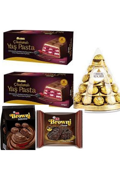 Eti Age Cake X 2 Pieces and 300 Gr Tower Ferero and Browni Set