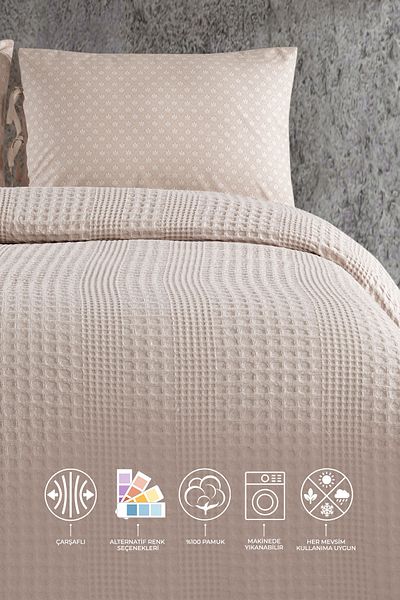 Elart Silvia Pike Set Double (220X240 cm) Ecru