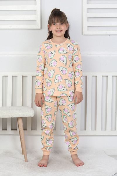 ZUZUNGA Cute Avocado Patterned Girl's Pajama Set