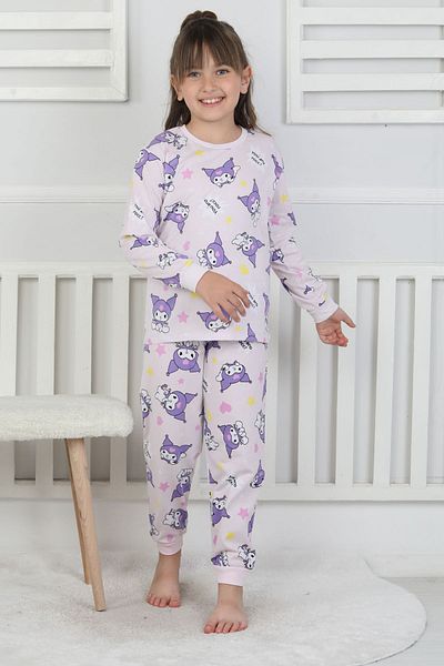 ZUZUNGA You Aro Rocc Kuromi Patterned Girl's Pajama Set