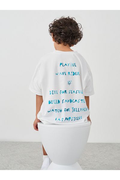 Styli Slogan Print Round Neck T-Shirt